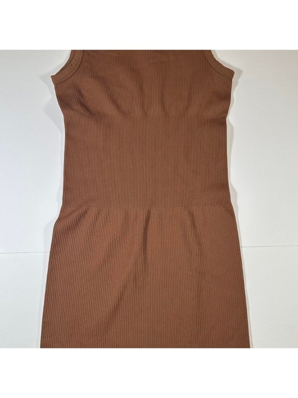 OQQ ribbed body con midi dress small